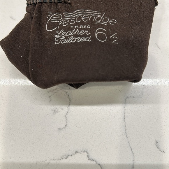 Crescendoe 1940’s Tailored Hand Beaded Chocolate Gloves - Picture 7 of 7